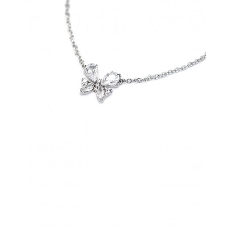 Farfalla Butterfly bracelet with white zircons  - 2