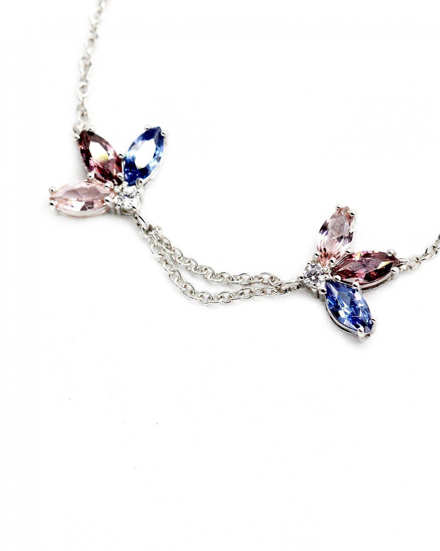 Bracciale Fiore con Rhodolite e Zaffiro  - 3