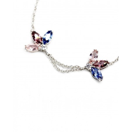 Bracciale Fiore con Rhodolite e Zaffiro  - 3