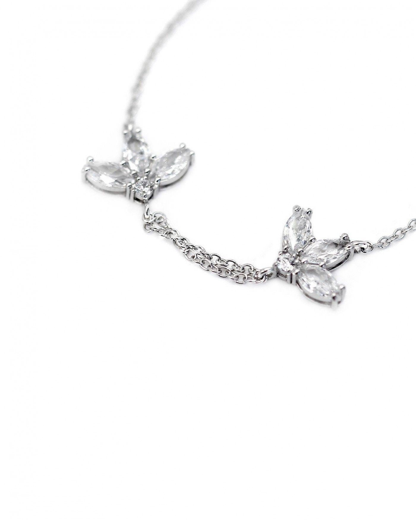 Bracciale Fiore con zirconi bianchi  - 3