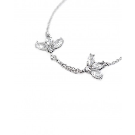 Bracciale Fiore con zirconi bianchi  - 3