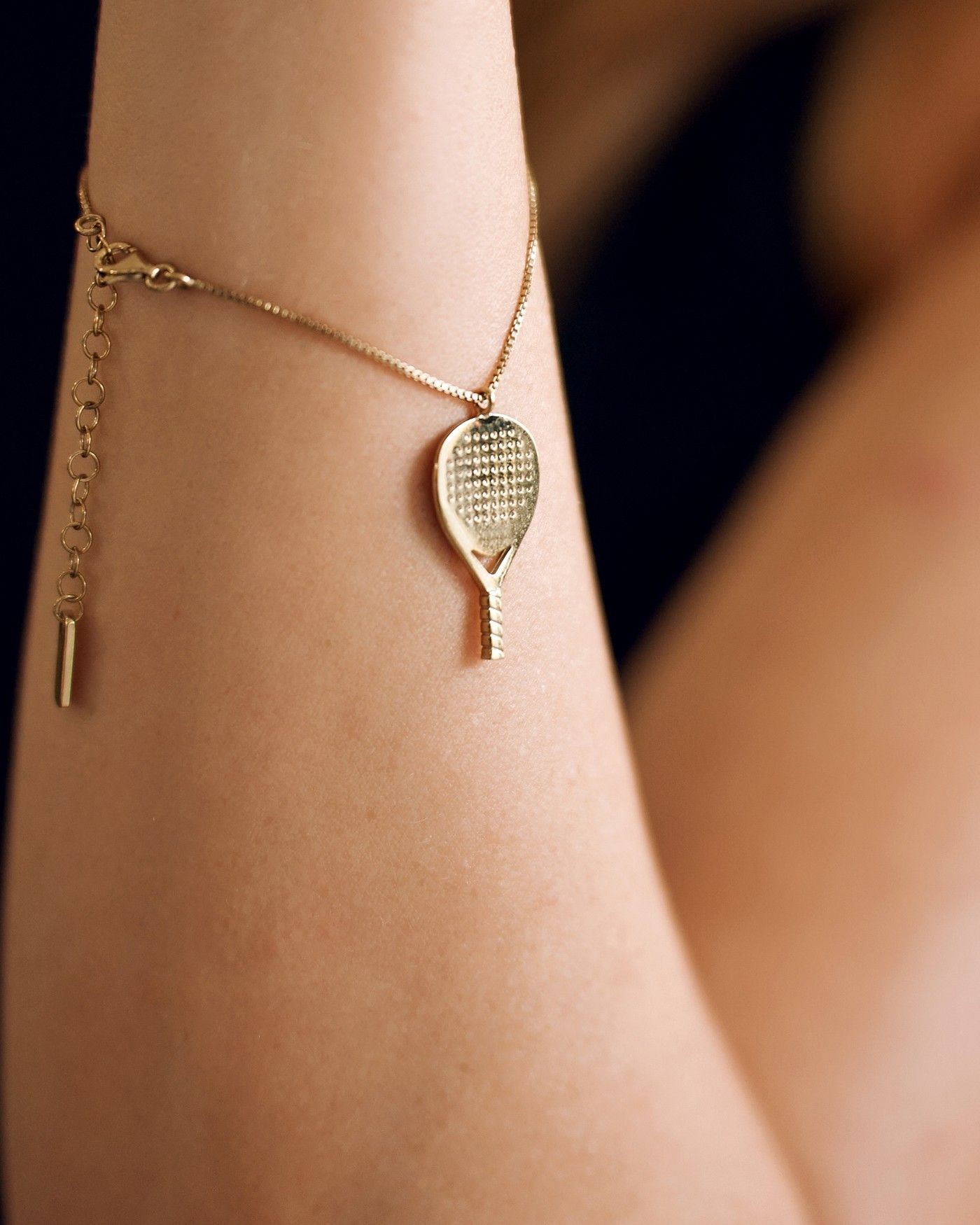 Damen vergoldeter Padel Armband X3  - 4 Damen vergoldeter Padel Armband X3  - 4